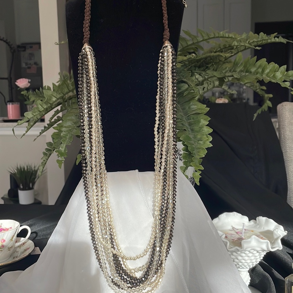 Vintage Chicos multi strand beaded necklace